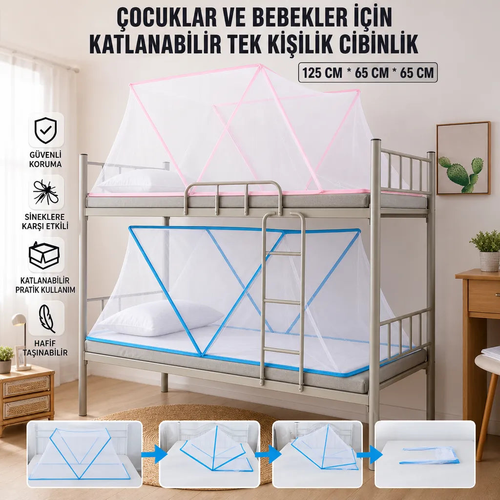 TemizUyku™ Katlanabilir Sinek Cibinliği